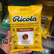 สต็อกนำเข้าจากเนเธอร์แลนด์ Ricola Ricola Ricole ปราศจากน้ำตาลคอเจ็บคอรสมิ้นท์ลูกอมสวิสลูกอมแข็ง