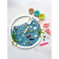 Under the Sea Sensory Play Dough Kit – Ocean Sensory Bin with Beads, Sea Creatures & Fine Motor Tool