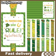 La 24 Sets St. Patri's Day Gifts Bulk Shamro Luy Clover Rulers With Cards Irish Day Ireland Gifts Fo