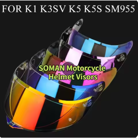 SOMAN Motorcycle Helmet Visors For K1 K1S K5 K3SV SM955-S Moto Helmets Visor Lens Shield Glasses Acc