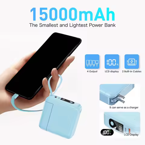 15000mAh power bank portable,Fast charging,power station for phone,3.7V Battery Pack ,22.5W Fast Cha