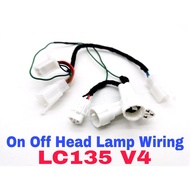 Handle switch Yamaha LC135 V4 V5 V6 V7 WIRING HEAD LAMP On Off Accessories Motor Cable Socket Conver