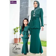 Raya 2023 Kurung Livia Emerald Green Sedondon Ibu & Anak