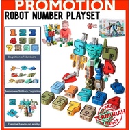 ~Ship From KL~ 0-9 Transformers Number Robot Toys Digital Assembly Toys Educational toys Car Toys Ma