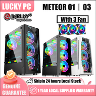 [INPLAY]Pc Case with Fan Desktop Computer Set Gaming Tempered Glass CPU WIND 01 MATX Budget Acrylic
