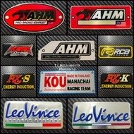 Emblem Aluminium Ribet Ahm Rcb Kou Red Leo Vince Exhaust Systems RX-K RX-S Energy Induction Retro Ya