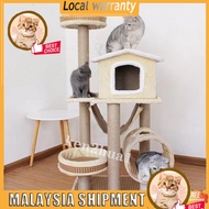 Large Cat Tree Wood Play Bed Scratcher House Toy For Kitten Cat Home Cat House Cat Bed Wood Cat Condo Bed Scratcher Cat Tower Hammock Cat Climbing Cat Scratcher Cat House貓爬架