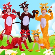Children Costume Reindeer Animal Costume Elk Cartoon Costume Toddler Sika Deer Costume Deer Performa