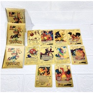 Pokemon Card Box 55pcs/10pcs Metal Color Charizard Pikachu Pokemon Card