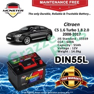 Münster Robust MF CMF DIN55 | DIN55L | 55559 (55AH) Car Battery Bateri Kereta for Citroen C5 1.6 Tur