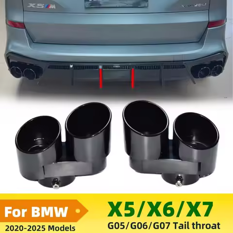 For BMW X5 X6 X7 Exhaust Tailpipe 2020-2025 Model G05 G06 G07 Muffler Upgrade Four Outlet Tip Nozzle