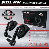 NOLAN Rearview Mirror JALU BAR END Motorcycle Model HEXAGON NOLAN Full Aluminum CNC Universal Motor