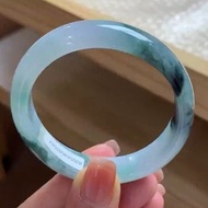 冰種翡翠天然翡翠玉鐲A玉手鐲 玉鈪 • 冰種水墨丹青翡翠貴妃鐲