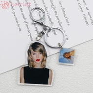 HARRIETT Taylor Swift CD 1989 Pendant, Singer Fashion Singer Taylor Swift Keychain, Star Creative Interesting Mini Song Player Acrylic Keyring Unisex