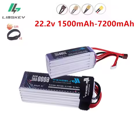 Limskey 6S Lipo Battery 22.2V 1800mah 2200mah 2800mah 3300mah 4200mah 5200mah 6000mah 7200mAh For RC