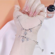 [Real Photo] 4-leaf clover bracelet/bracelet for women, standard silver LL22
