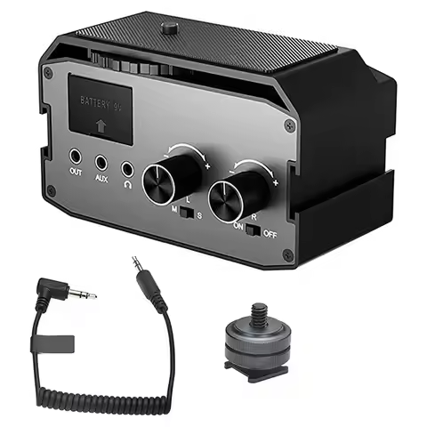 M09K CVM-AX3 Dual XLR/6.35Mm/3.5Mm Video Audio Mixer,Camera Mixing Console For Canon Nikon Sony Pana