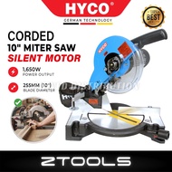 HYCO 1650W/ 10" Compound Miter Saw HY-MS255 | Silent Induction Motor | Wood & Aluminium Cutter | Mes