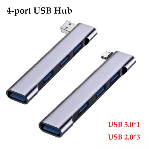 4Port USB 3.0 Hub High Speed type c Splitter 5Gbps For PC Computer Accessories Multiport HUB 4 USB 3