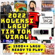 [LAGU VIRAL 2023] 1500 Lagu Pendrive 16GB Usb 2.0 Song TikTok DJ Rock Car Pendrive Melayu English Viral 2022 1500 Lagu