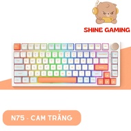 Vgn N75 PRO Wireless mechanical keyboard - Supports Hotswap - RGB Led multi modes - Version 2023 wit