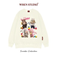 Local brand WISEN thick cotton sweatshirts oversize unisex Labubu Cute