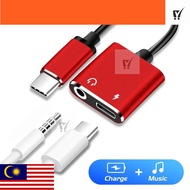 MC- 2 in 1 Adapter 3.5mm Earphone Jack Type-C Audio Splitter Type C To 3.5 mm Charging USB C For Hua