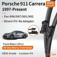 For Porsche 911 Carrera 996/997/991/992 RHD Front Wiper Blade Set OEM-Grade  Custom-Fit [Ready Stock