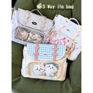 Multifunctional Ita Backpack Ita Bag, Aesthetic DIY Badges Display Crossbody Bag, Kawaii Japanese JK