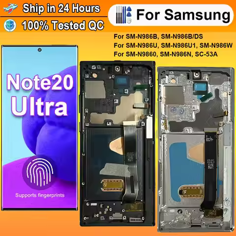 Amoled Note 20 Ultra Screen 6.67" For Samsung Galaxy Note 20 Ultra Display N986B/DS N986U Touch Digi