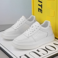 New Height Increasing Shoes for Men 10cm Invisible Elevator Sneakers White Leathe Sport Zapatillas D