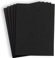 Hamilco Black Colored Cardstock Paper - 8 1/2 x 11" 65 lb Cover Card Stock - 50 Pack