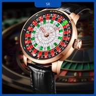 [SR] Pindu Czech Leopard Casino Turntable Series Watch Men's Wrist Watch Trendy Waterproof Automatic