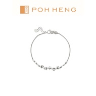 Poh Heng Jewellery 18K floral Bracelet in White Gold