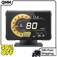 A91 Hud Display Car Headup Meter Multi Function Vehicle Gauge For Voltage Speed RPM Turbo Oil Temp R