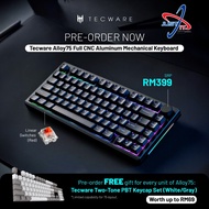 TECWARE ALLOY75 FULL CNC ALUMINUM MECHANICAL KEYBOARD- LINEAR RED SWITCHES
