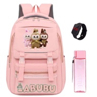 [ BONUS - BOTTLE - WATCH - RAINCOAT ] KINDERGARTEN ELEMENTARY SCHOOL BACKPACK FOR GIRLS, MODERN BACK