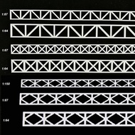 Ho Scale 1:87-1:64สะพานข้ามเหวโครงสร้างเหล็กรองรับฉากโต๊ะเล่นทรายทางหลวงวัสดุก่อสร้างรถไฟจำลองฉาก5ชิ้น