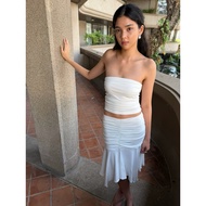 (The July Mansion) Strapless Top 069 2-Layer Stitching Tube