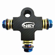 NCY Hing 55cm Three-Way Brake Line Mount Adapter Double Disc Brake Modification Motorcycle Accessori
