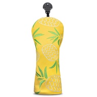 Tropical Pineapple and Leaf Pattern Golf Club Head Cover - Suitable for 1-Wood 3-Wood 5-Wood UT Wood
