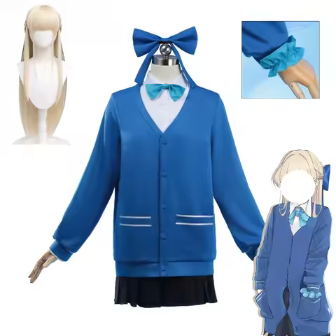 Game Blue Cosplay Archive Asuma Toki Costume JK School Uniform Blue Coat Shirt Skirt Wig Suit Anime 