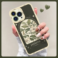 Retro Lily Green Suitable for Apple 13pro Phone Case iphone15promax Simple 17pro Creative 11 Female 