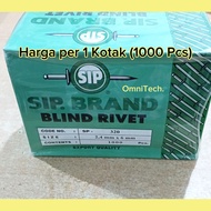 "1 Box (1000pcs)" Blind Rivet Nails 2.4mm 320 SIP 2.4 mm x 6 mm 2.4x6 mm 6mm