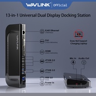 Wavlink Universal Laptop Docking Station 13-in-1 USB Hub Dual Monitor Thunderbolt USB4 HDMI and DVI 