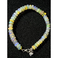 #B895-8 100% Natural High Quality Multicolored Opal Bracelet 5.8mm