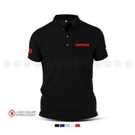 Polo T Shirt Sulam Compaq Laptop Desktop Electronic LED LCD Hewlett-Packard Baju Lelaki Casual Cotto
