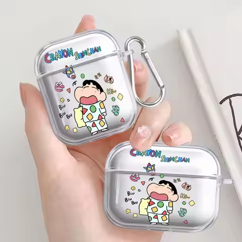 Case For Airpods 1 Pro 3 2 Pro2 Pro3 4 Clear Earphone Cases Cover Pajamas Crayon Shin Chan