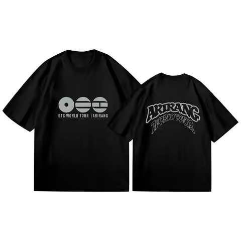 2026 BTS World Tour Arirang Shirt Kpop T-shirt Pure Cotton T-shirt Summer Men's Women's Y2k Oversize