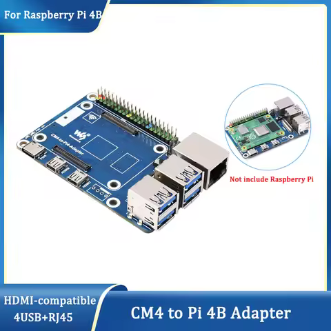 CM4 To Pi 4B Adapter for Raspberry Pi CM4 with GPIO HDMI-compatible 4-Ch USB 3.0 Ethernet Alternativ